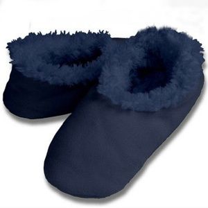 Snoozies Navy Blue Solid Non-Skid Slipper Socks